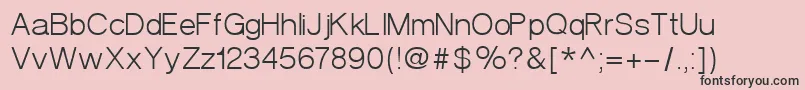 VeronaNormal Font – Black Fonts on Pink Background