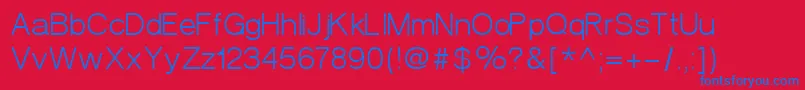 Шрифт VeronaNormal – синие шрифты на красном фоне