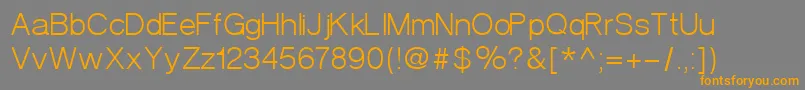 VeronaNormal-Schriftart – Orangefarbene Schriften auf grauem Hintergrund