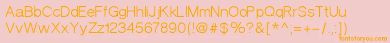 VeronaNormal Font – Orange Fonts on Pink Background