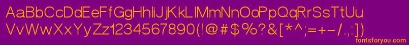 VeronaNormal Font – Orange Fonts on Purple Background