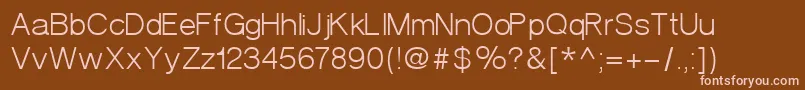 VeronaNormal Font – Pink Fonts on Brown Background