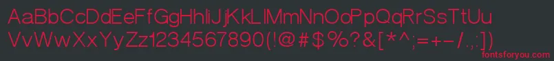 VeronaNormal Font – Red Fonts on Black Background