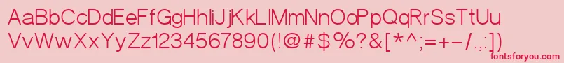 VeronaNormal Font – Red Fonts on Pink Background