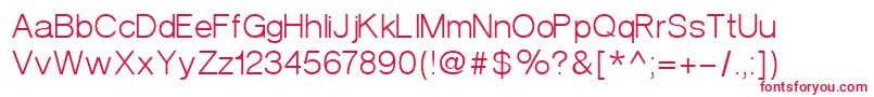 VeronaNormal Font – Red Fonts on White Background