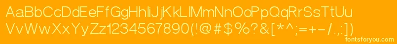 VeronaNormal Font – Yellow Fonts on Orange Background