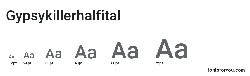 Размеры шрифта Gypsykillerhalfital