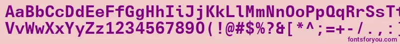 UniversNextTypewriterProBold Font – Purple Fonts on Pink Background