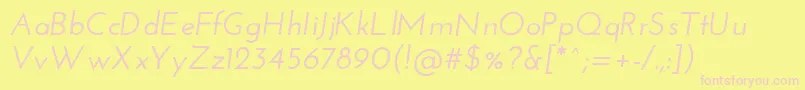 JosefinsansSemibolditalic Font – Pink Fonts on Yellow Background