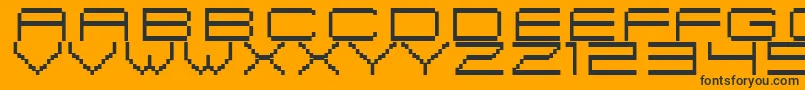 Шрифт FiskBitmapNr2 – чёрные шрифты на оранжевом фоне