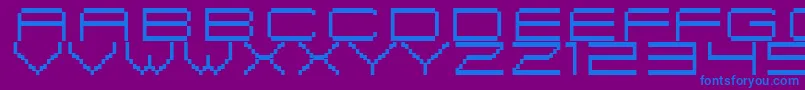 Шрифт FiskBitmapNr2 – синие шрифты на фиолетовом фоне