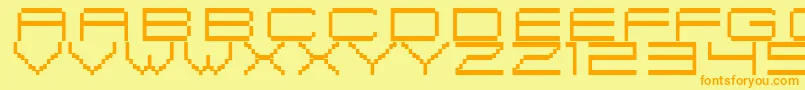 Шрифт FiskBitmapNr2 – оранжевые шрифты на жёлтом фоне