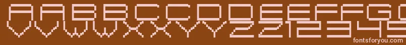 Шрифт FiskBitmapNr2 – розовые шрифты на коричневом фоне
