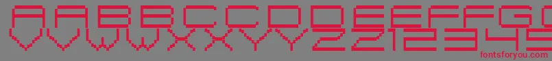 FiskBitmapNr2 Font – Red Fonts on Gray Background