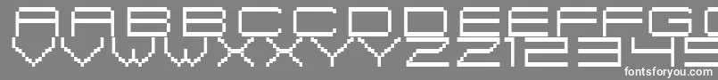Шрифт FiskBitmapNr2 – белые шрифты на сером фоне