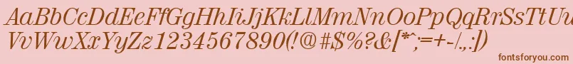 ValenciaRegularita Font – Brown Fonts on Pink Background