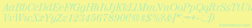 Подробнее о шрифте ValenciaRegularita Шрифт ValenciaRegularita – зелёные шрифты на жёлтом фоне