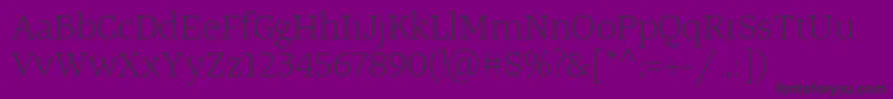 TangerserifwideulLight Font – Black Fonts on Purple Background