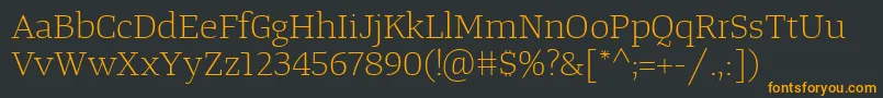 fuente TangerserifwideulLight – Fuentes Naranjas Sobre Fondo Negro