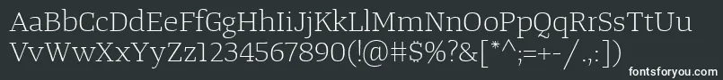 TangerserifwideulLight Font – White Fonts