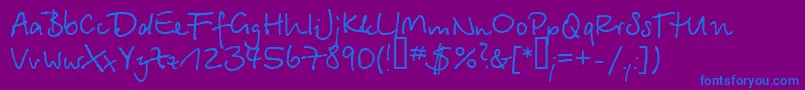 Serikbay.Kz Font – Blue Fonts on Purple Background