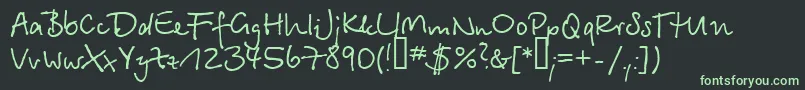 Шрифт Serikbay.Kz – зелёные шрифты на чёрном фоне