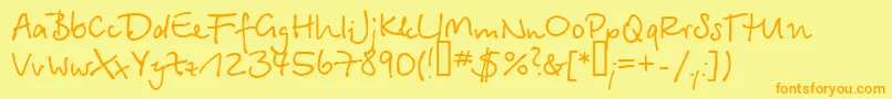 Шрифт Serikbay.Kz – оранжевые шрифты на жёлтом фоне