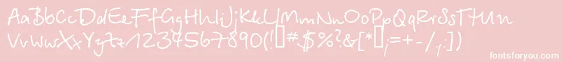 フォントSerikbay.Kz – ピンクの背景に白い文字