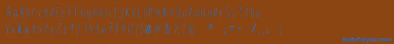fuente WickedChild – Fuentes Azules Sobre Fondo Marrón