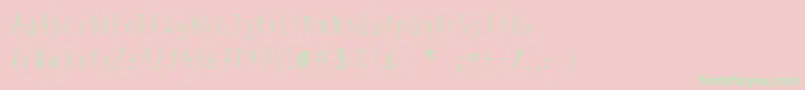 WickedChild Font – Green Fonts on Pink Background