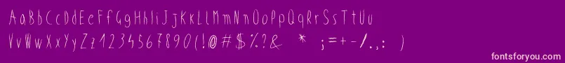 WickedChild Font – Pink Fonts on Purple Background