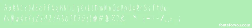 WickedChild Font – White Fonts on Green Background