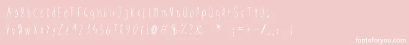 WickedChild Font – White Fonts on Pink Background