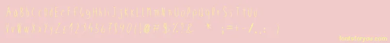 WickedChild Font – Yellow Fonts on Pink Background