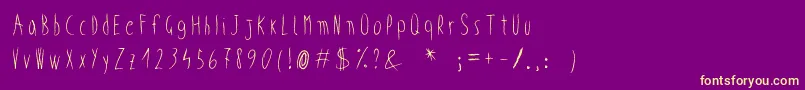 WickedChild Font – Yellow Fonts on Purple Background