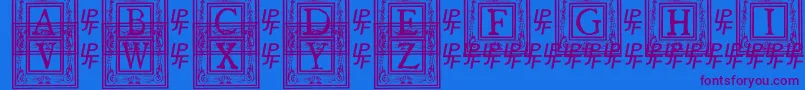 Police QuanauticaleInitialsNo1 – polices violettes sur fond bleu