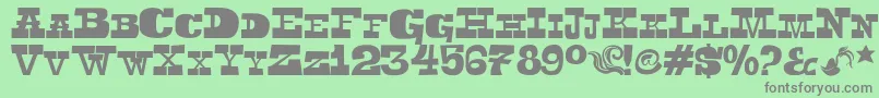 Toeris Font – Gray Fonts on Green Background