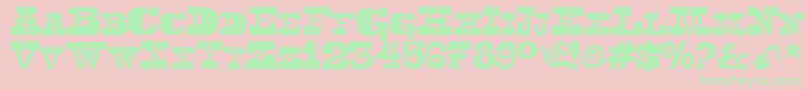 Toeris Font – Green Fonts on Pink Background