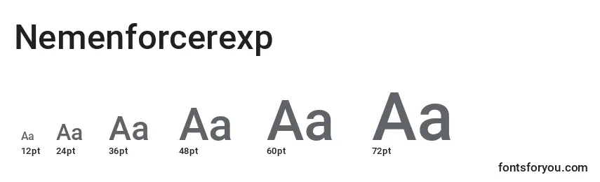 Размеры шрифта Nemenforcerexp