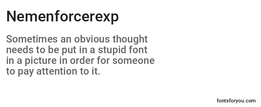 Nemenforcerexp Font