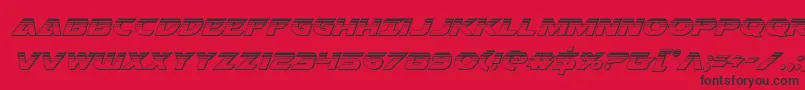 Airstrikeplat Font – Black Fonts on Red Background