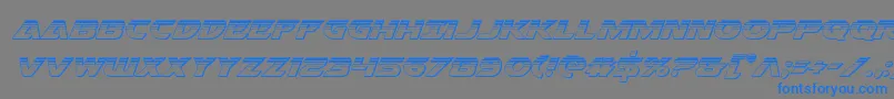 Шрифт Airstrikeplat – синие шрифты на сером фоне