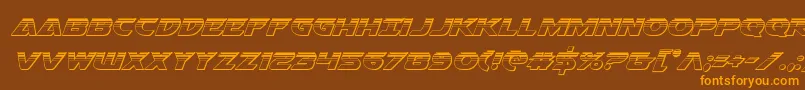 Airstrikeplat Font – Orange Fonts on Brown Background