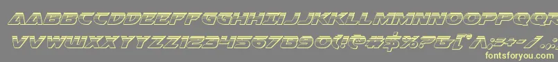 Airstrikeplat Font – Yellow Fonts on Gray Background