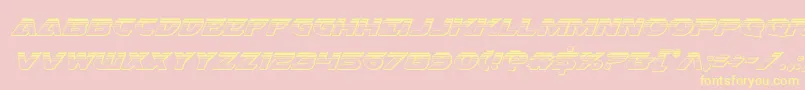 Airstrikeplat Font – Yellow Fonts on Pink Background