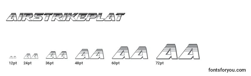 Airstrikeplat Font Sizes