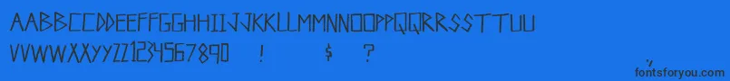 フォントCampground – 黒い文字の青い背景