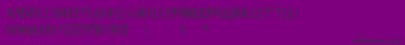 フォントCampground – 紫の背景に黒い文字