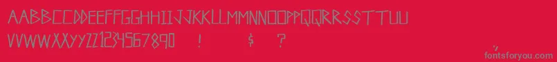 Шрифт Campground – серые шрифты на красном фоне