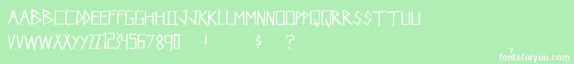 フォントCampground – 緑の背景に白い文字